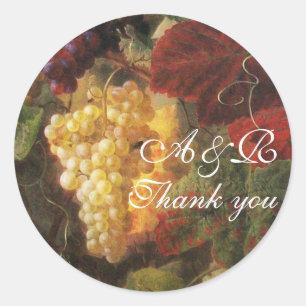 Sticker Rond VIANDE DE VIN VIGNE VIGNE, Merci