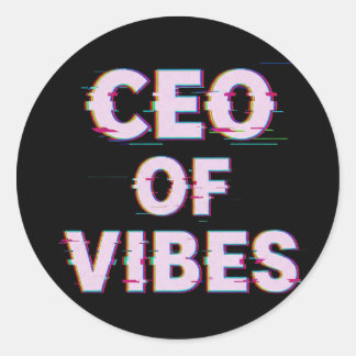 Sticker Rond VIBE CEO PROTOCOL - Reality Glitch (Instant Aura U