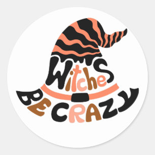 Sticker Rond Vibe-sorcières d'Halloween éffrayante par Casquett