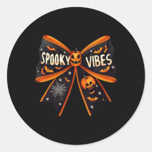 Sticker Rond Vibes Coquette Bow Halloween Super Femmes Filles K
