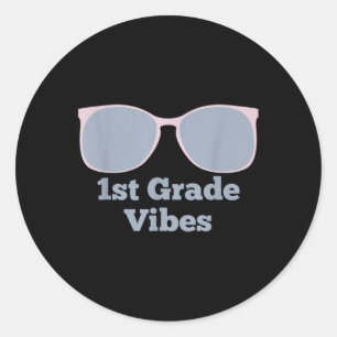 Sticker Rond Vibes de 1re année - Retour à l'école Première ann