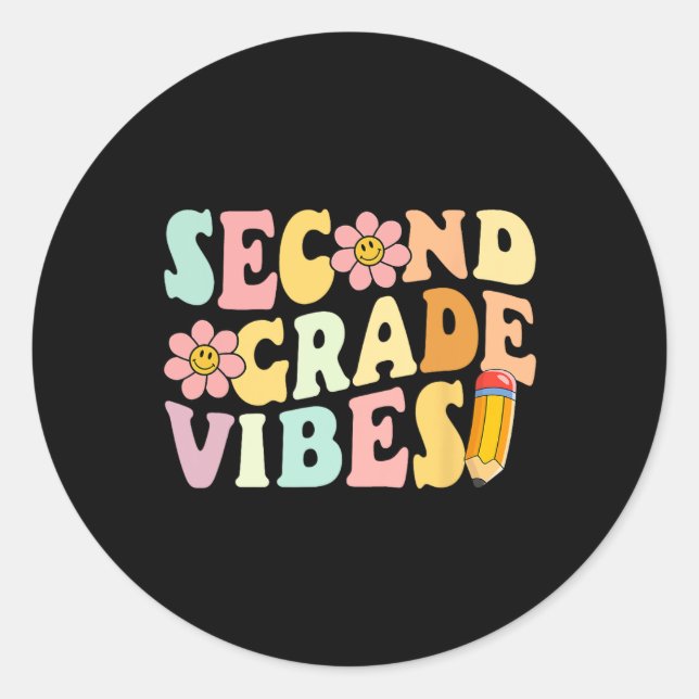 Sticker Rond Vibes De 2e Année 1ère Journée De L'Enseignant Ki (Devant)