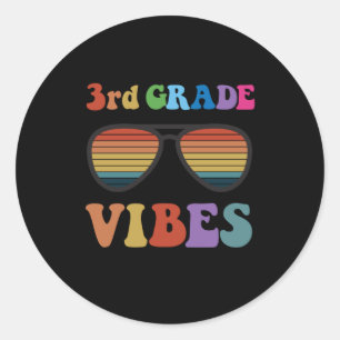Sticker Rond Vibes de 3e année