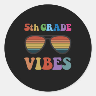 Sticker Rond Vibes de 5e année