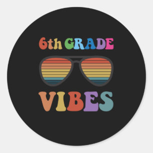 Sticker Rond Vibes de 6e année
