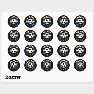 Sticker Rond Vibes de football