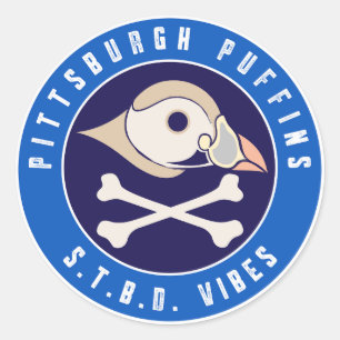 Sticker Rond Vibes de Pittsburgh Puffins S.T.B.D.