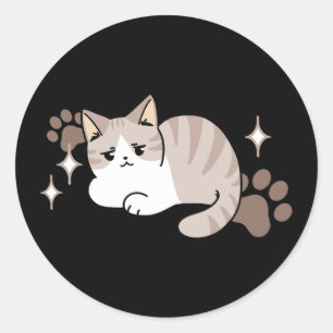 Sticker Rond Vibes décontractées et lumineuses pour le design A