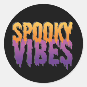 Sticker Rond Vibes éffrayantes