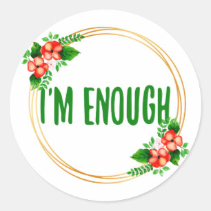 Sticker Rond vibes positives pour l'acceptation de la vie et l'