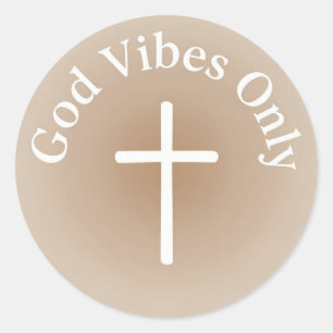 Sticker Rond Vibrations Divines Uniquement