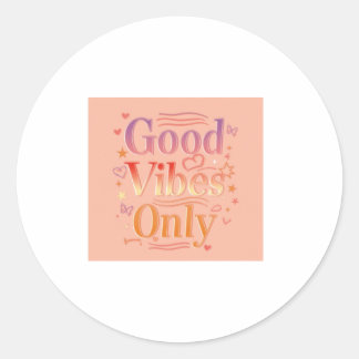 Sticker Rond Vibrations pour une bonne journée