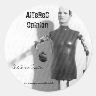 Sticker Rond vicodin, The Fine Truth, AlTeReD OpInIon, www.m...