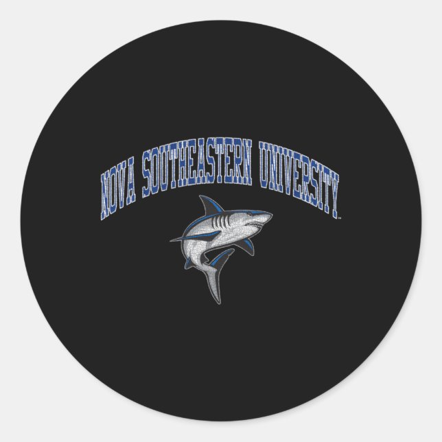 Sticker Rond Victoire de Nova Southeastern Sharks (Devant)