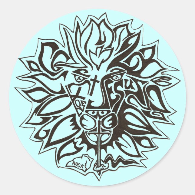 Sticker Rond Victoire Simba (Devant)