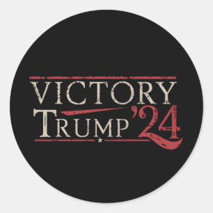 Sticker Rond Victoire Trump 24 Président Républicain 47 États-U