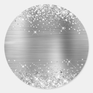 Sticker Rond Vide à huile d'argent