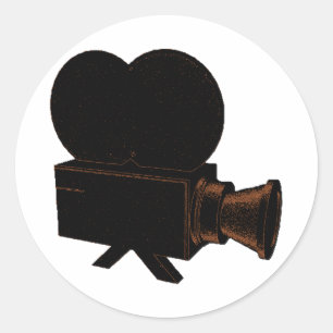 Sticker Rond Vidéo vintage