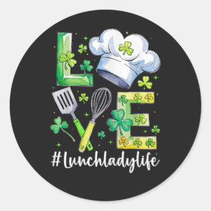 Sticker Rond Vie de Dame de Cantine Joyeux St Patrick