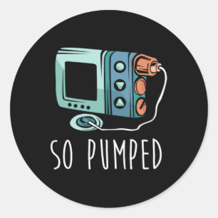 Sticker Rond Vie Diabétique Si Pompé Mois I de sensibilisation 