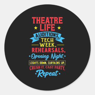 Sticker Rond Vie théâtrale pour acteur