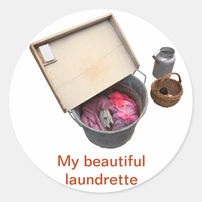 Sticker Rond vieille baignoire (Devant)