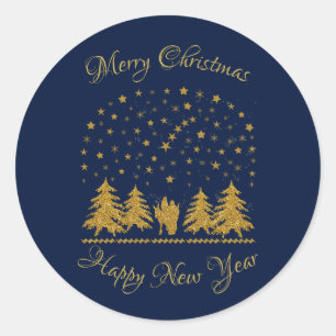 Sticker Rond Vierge religieuse de Noël Marie, Saint Joseph, Jés