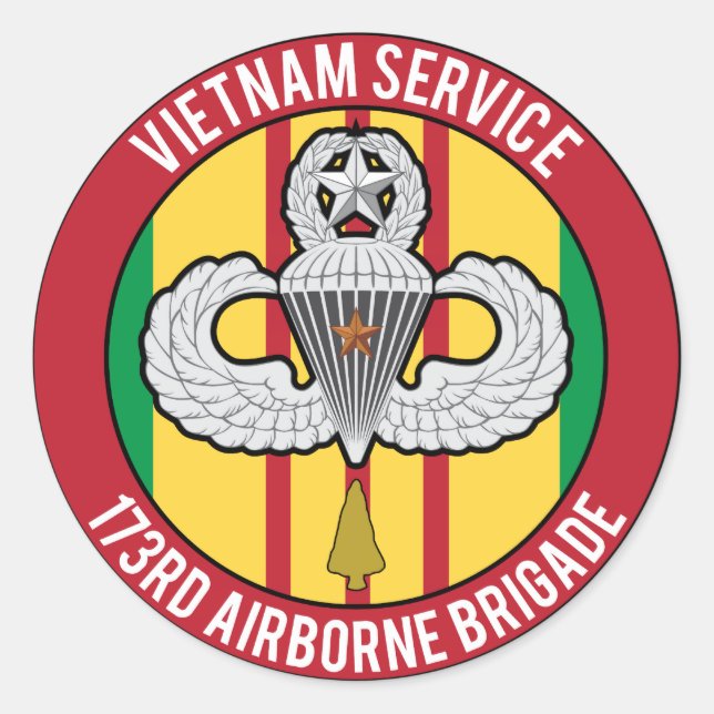 Sticker Rond Vietnam 173e maître aéroporté (Devant)