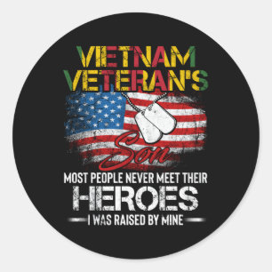 Sticker Rond Vietnam Vétérinaire Le Fils Vietnam Vet