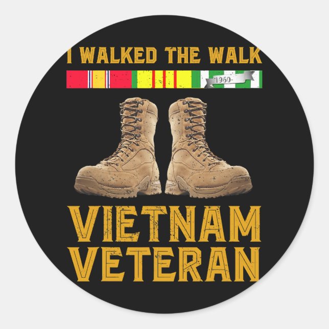 Sticker Rond Vietnam War Vietnam Veteran Us Veterans Day 185 (Devant)