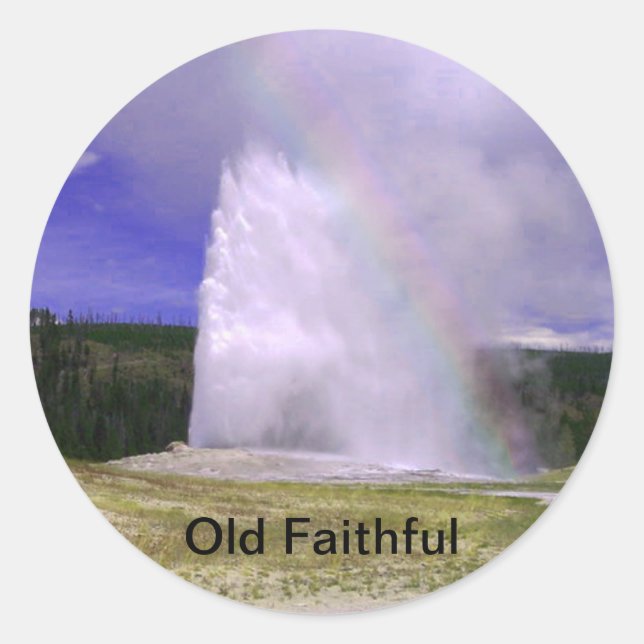 Sticker Rond Vieux fidèles dans le parc national de Yellowstone (Devant)