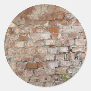 Sticker Rond Vieux mur de briques