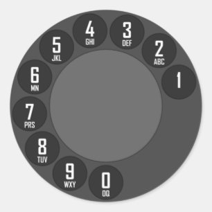 Sticker Rond Vieux téléphone de mode