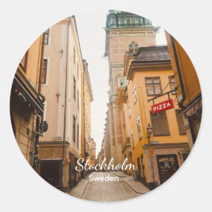 Sticker Rond Vieux Town, Stockholm, Suède Souvenir