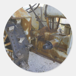 Sticker Rond Vieux tracteur