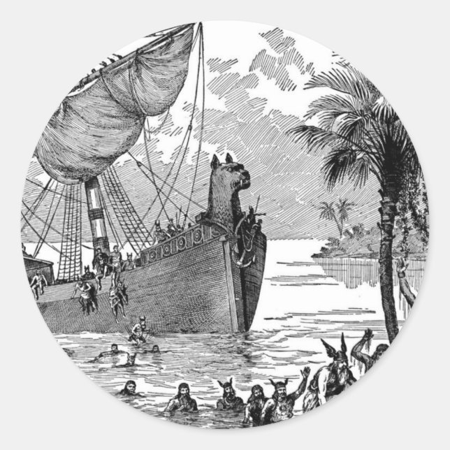 Sticker Rond Viking (Devant)