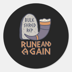 Sticker Rond Viking Gym Rune Et Gain Fitness Dire Pour Muscle