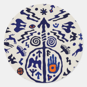 Sticker Rond Viking Shaman Ritual Talisman
