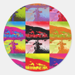 STICKER ROND VILLAGES DE WALES