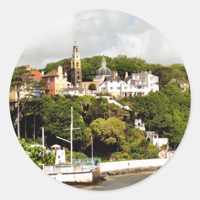 STICKER ROND VILLAGES DE WALES (Devant)