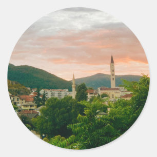 Sticker Rond Ville de Mostar - Bosnie-Herzégovine