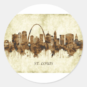Sticker Rond Ville de St. Louis Missouri