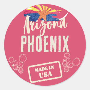 Sticker Rond Villes d'Arizona