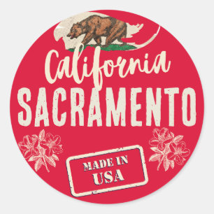 Sticker Rond Villes de Californie