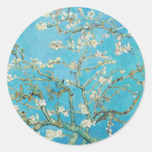 Sticker Rond Vincent van Gogh - Fleur d'amandes