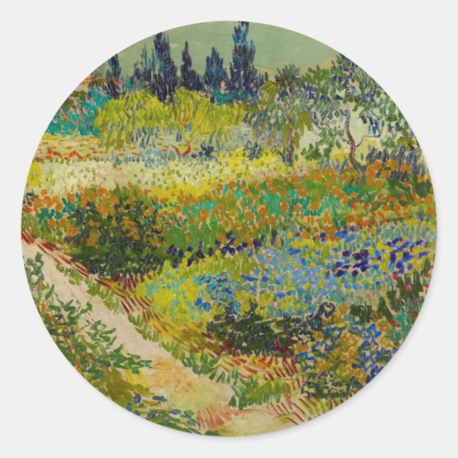 Sticker Rond Vincent Van Gogh Garden (Devant)