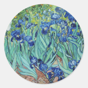 Sticker Rond Vincent van Gogh Irises