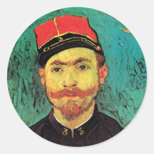 Sticker Rond Vincent Van Gogh - Portrait De Milliet - Beaux-Art