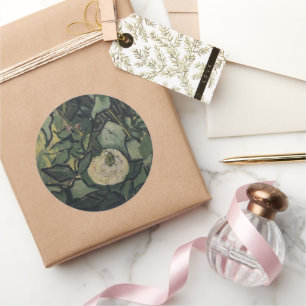 Sticker Rond Vincent van Gogh - Roses et Scarabée