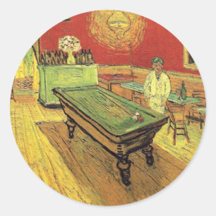 Sticker Rond Vincent Van Gogh - The Night Cafe Fine Art